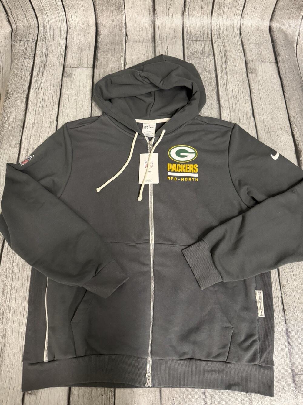 NWT Men’s Nike Green Bay Packers Utility Player Sideline full Zip Hoodie Grey XL
